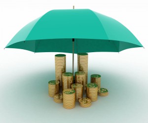 protect umbrella portfolio saving money coin insurance sadepäivä