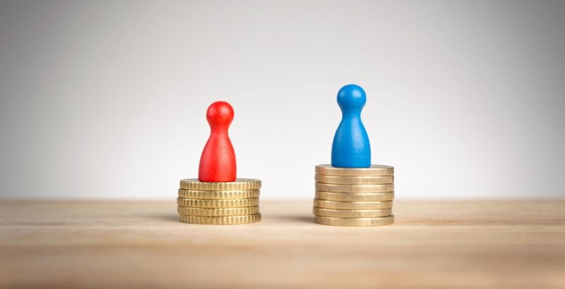 Wage gap concept for feminism