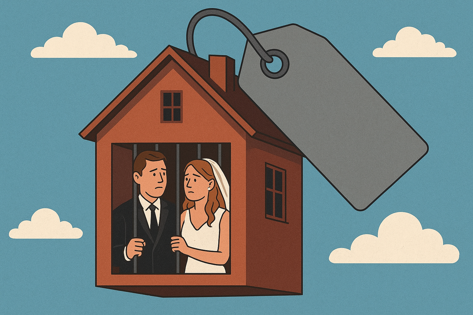 Soaring house prices may be locking people into marriages, new research shows - featured image