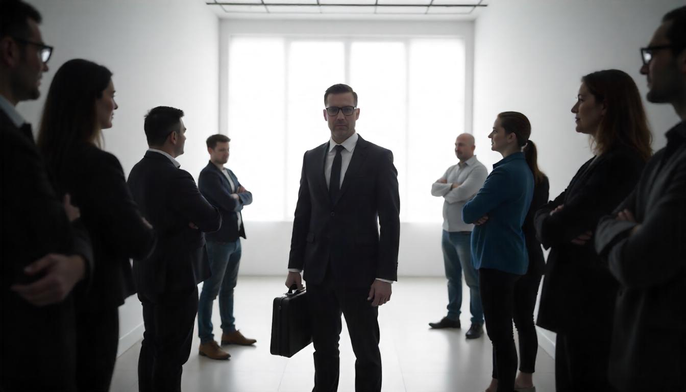 Freepik Generate A Businessman Stands In The Middle Of A S 78240