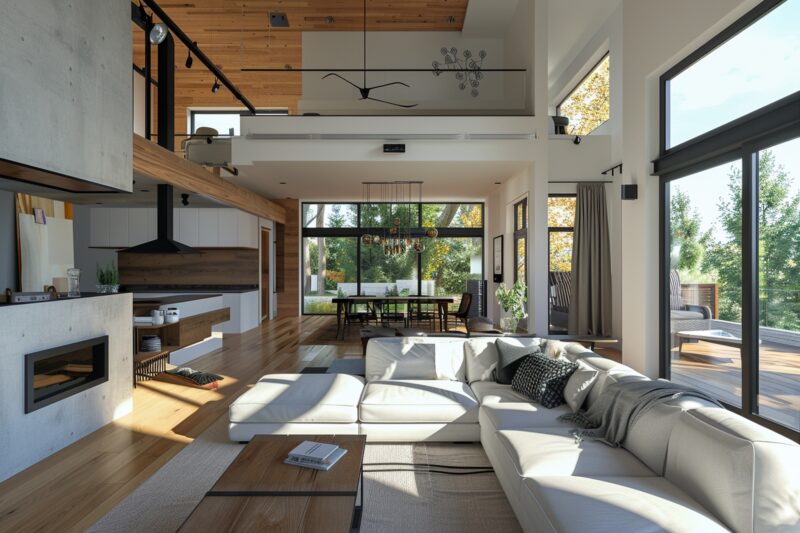 Living Room With Couch Table With Sign That Says Nook