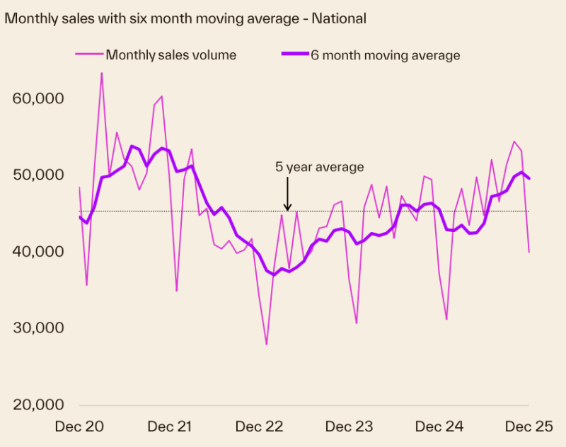 Monthly Sales With 6 Month Moving Average