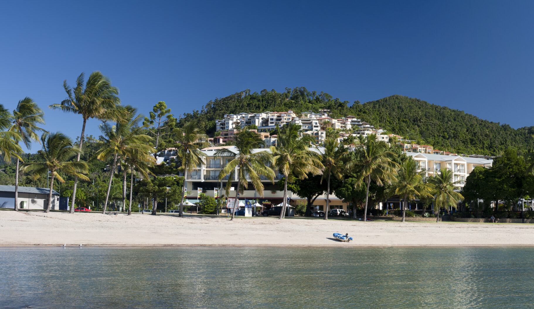 Panorama View Of Airlie Beach From The Water