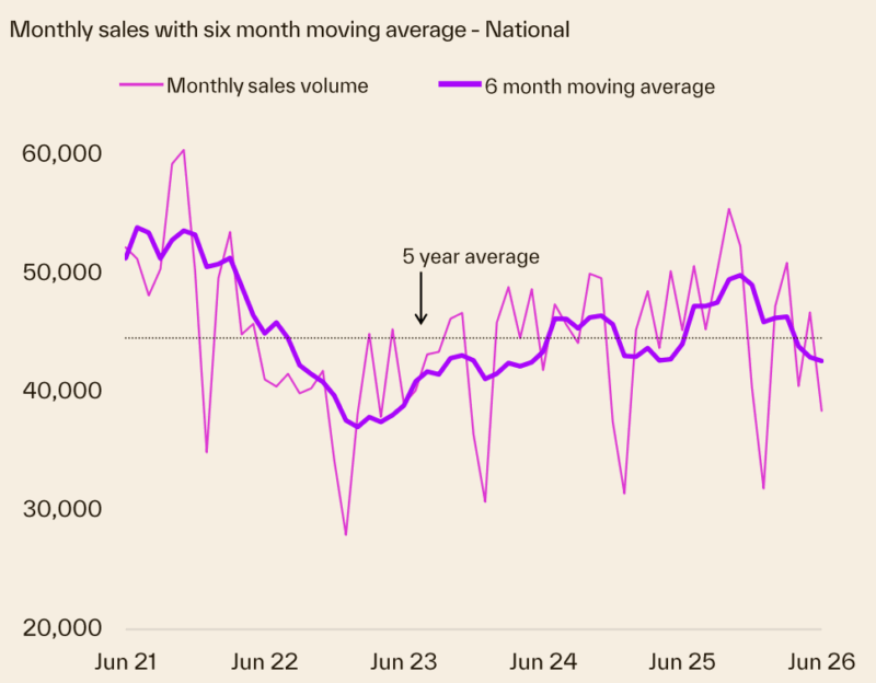 Monthly Sales With 6 Month Moving Average