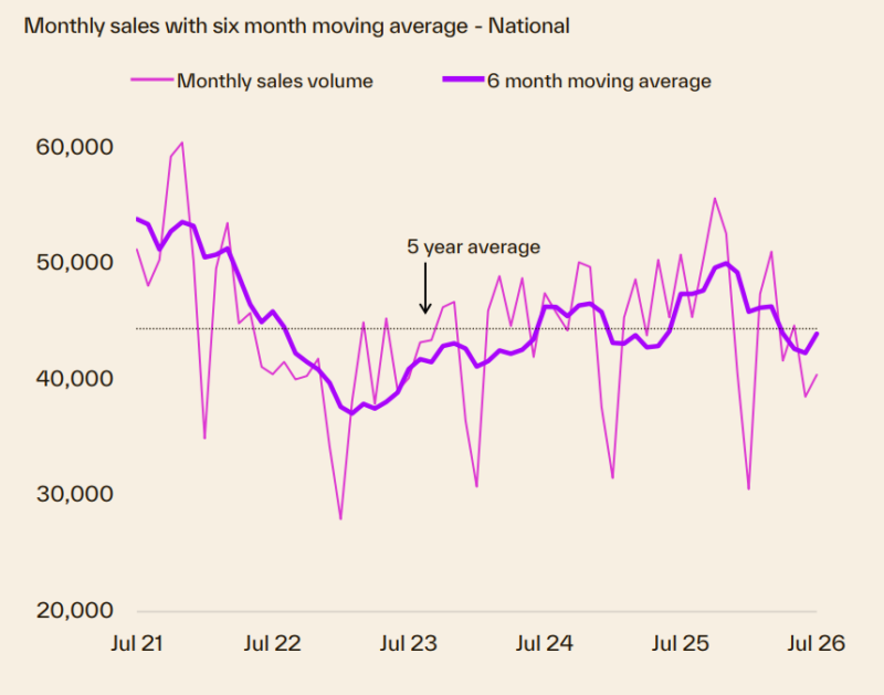 Monthly Sales With 6 Month Moving Average